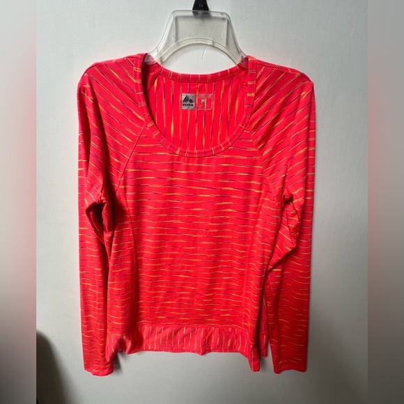 RBX PERFORMANCE PINK/YELLOW/PURPLE LONG SLEEVE W/ROUND NECK. SIZE LARGE - Picture 1 of 8